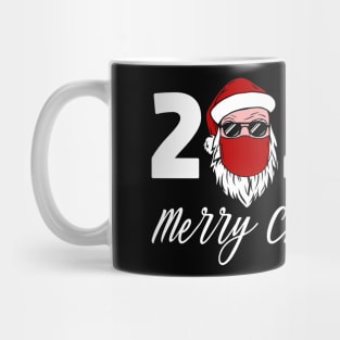 Merry Christmas 2020 masked santa claus Funny Matching Family Mug